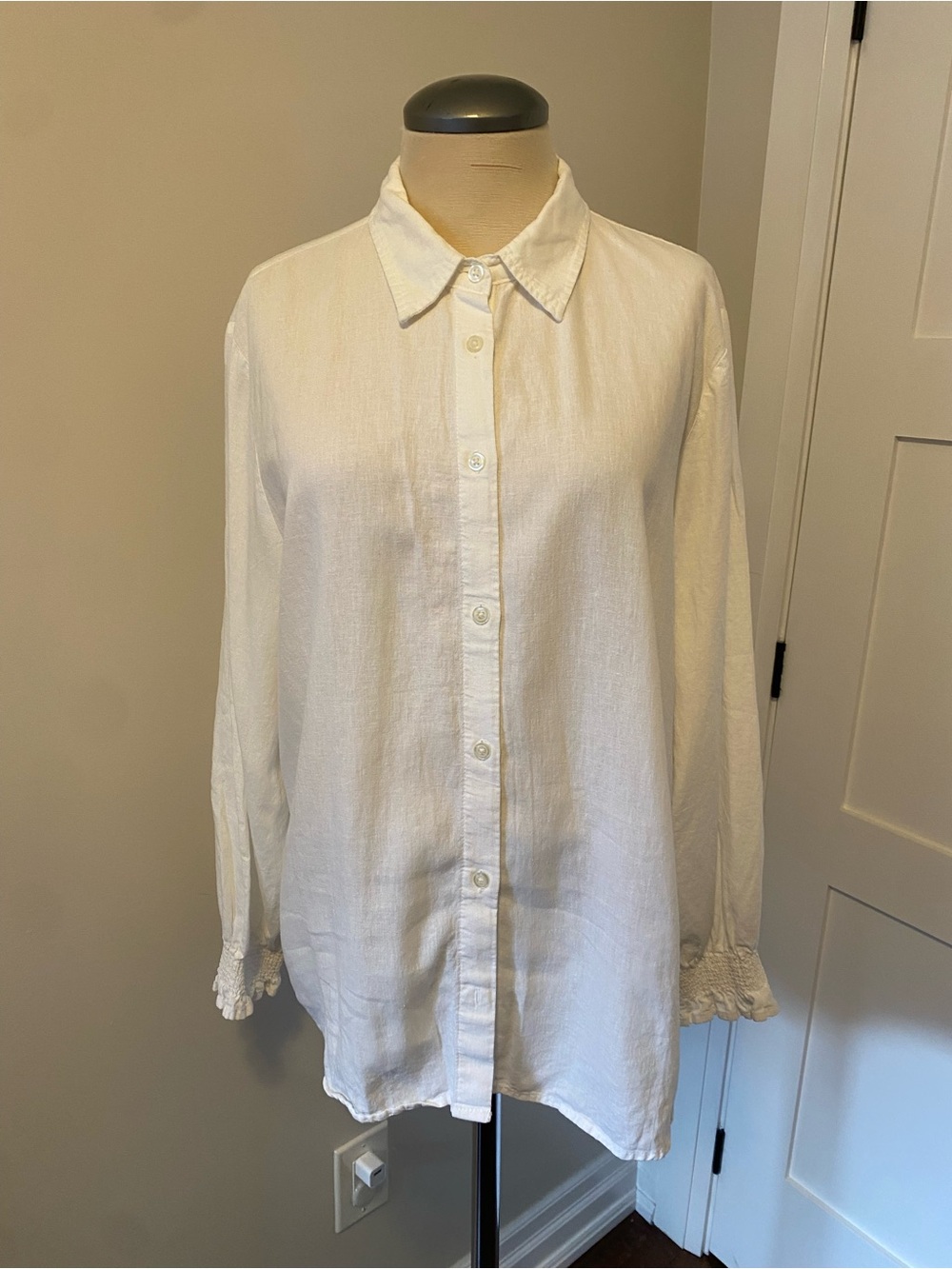 Joe Fresh White Casual Button-Down Shirt